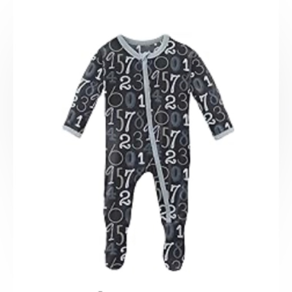 Kickee Pants Number Black Onesie 6-9m
